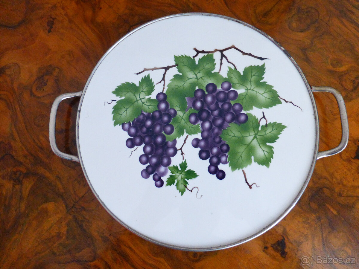 starý keramický tác-podnos