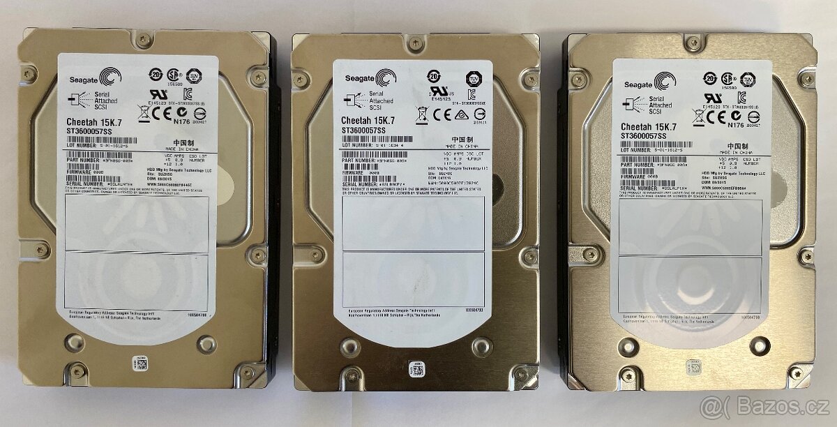 SAS disky Seagate Cheetah 15K.7 - 3 ks