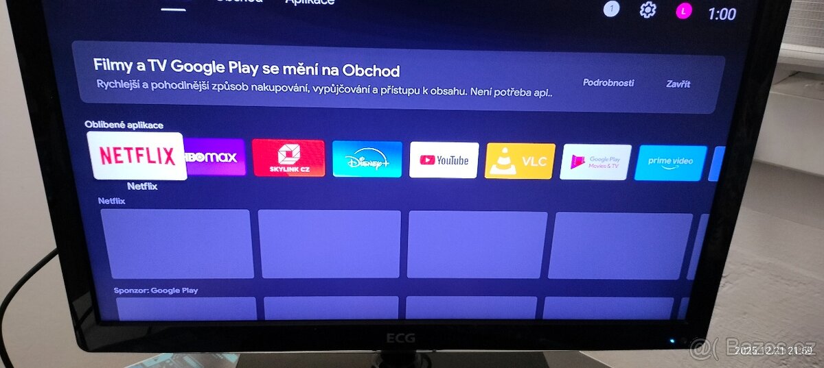 Xiaomi Mi Box S + ECG 22" LCD TV