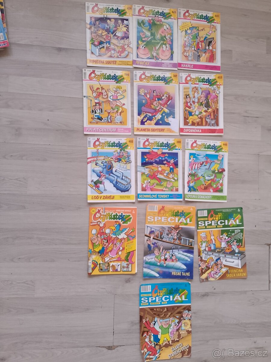 Prodám staré komiksy čtyřlístek a kačer Donald