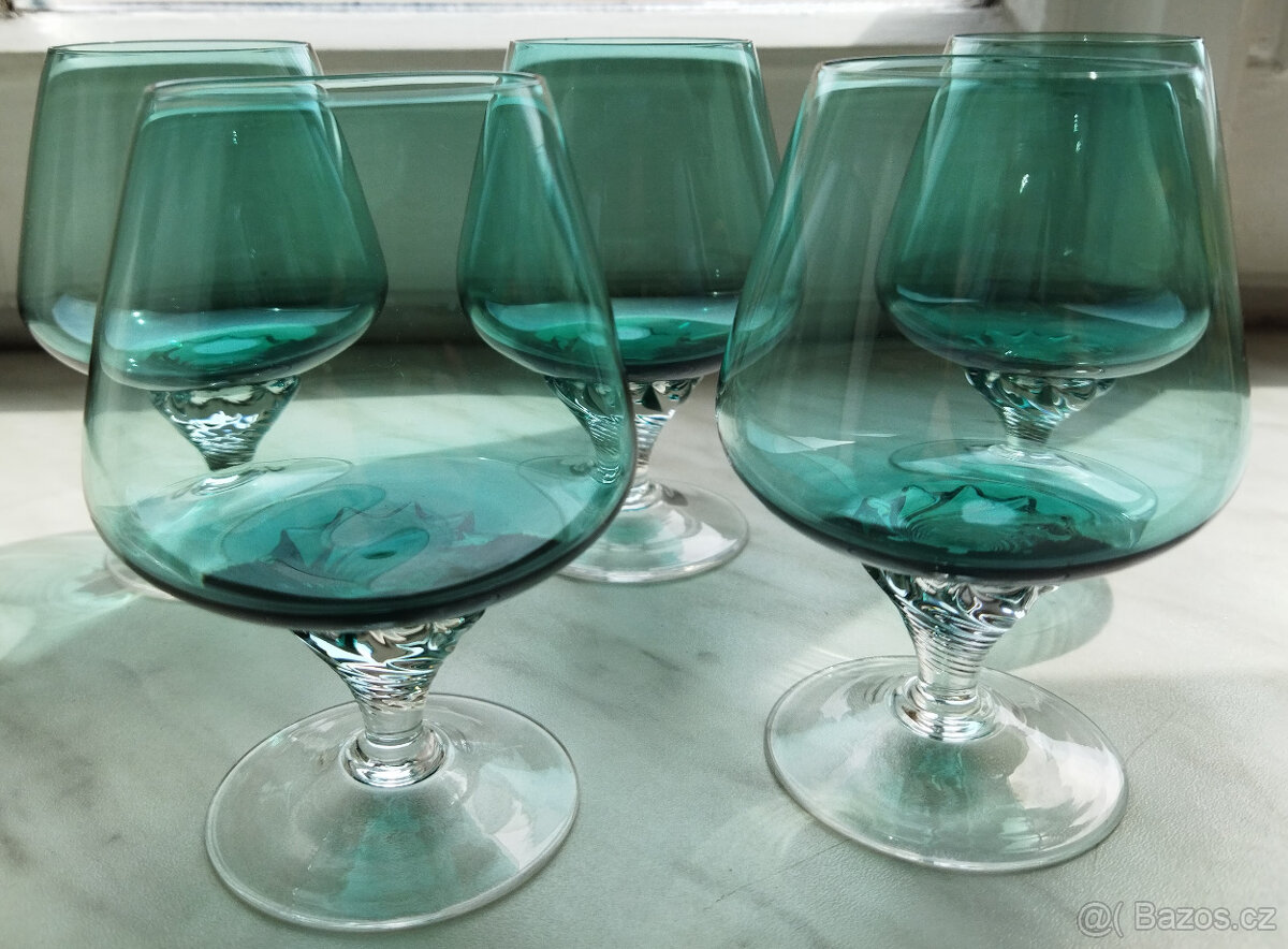 5 x sklenice napoleonky vintage