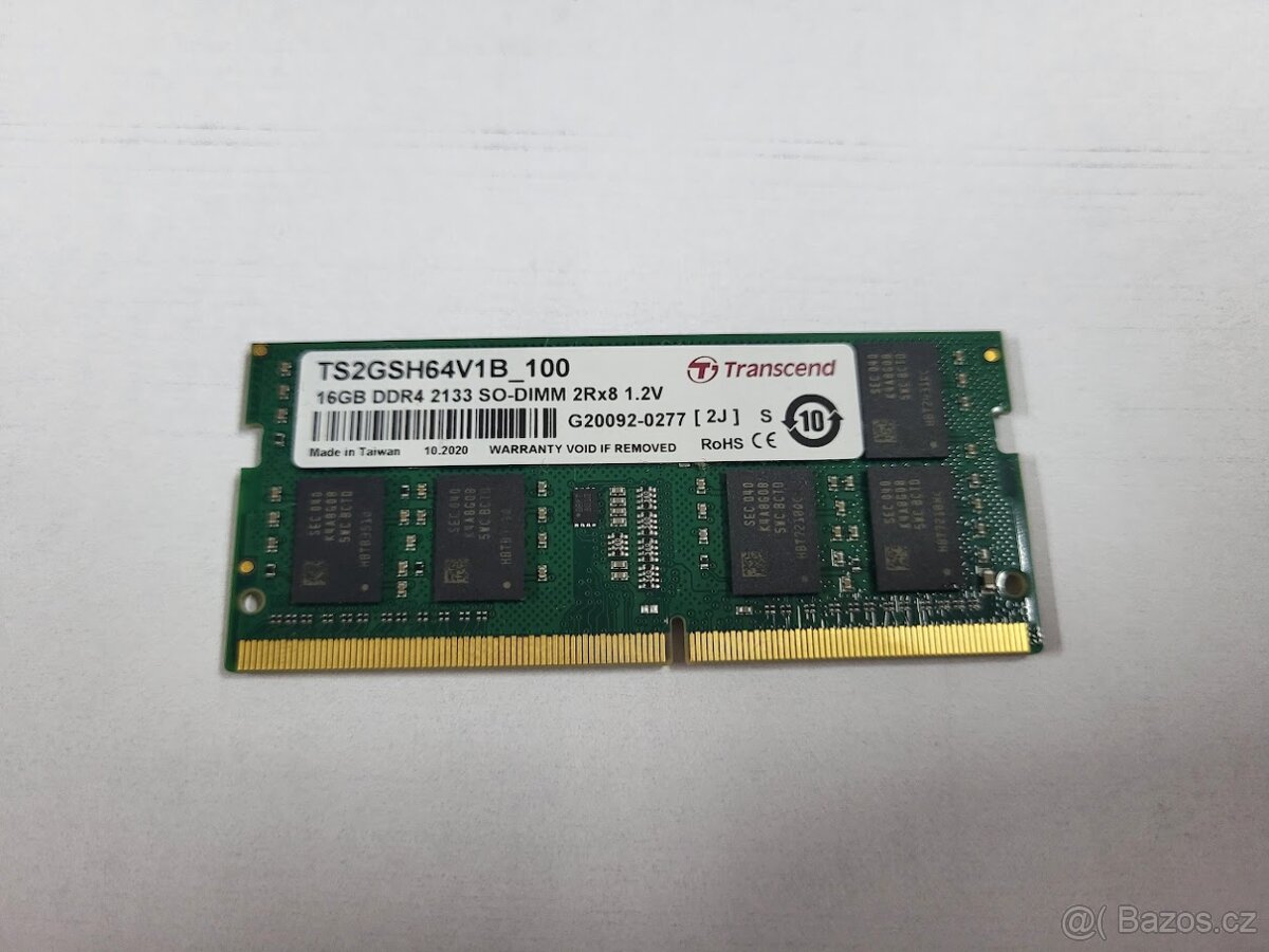 Ram DDR4 - 16Gb do notebooku 2133 So Dimm