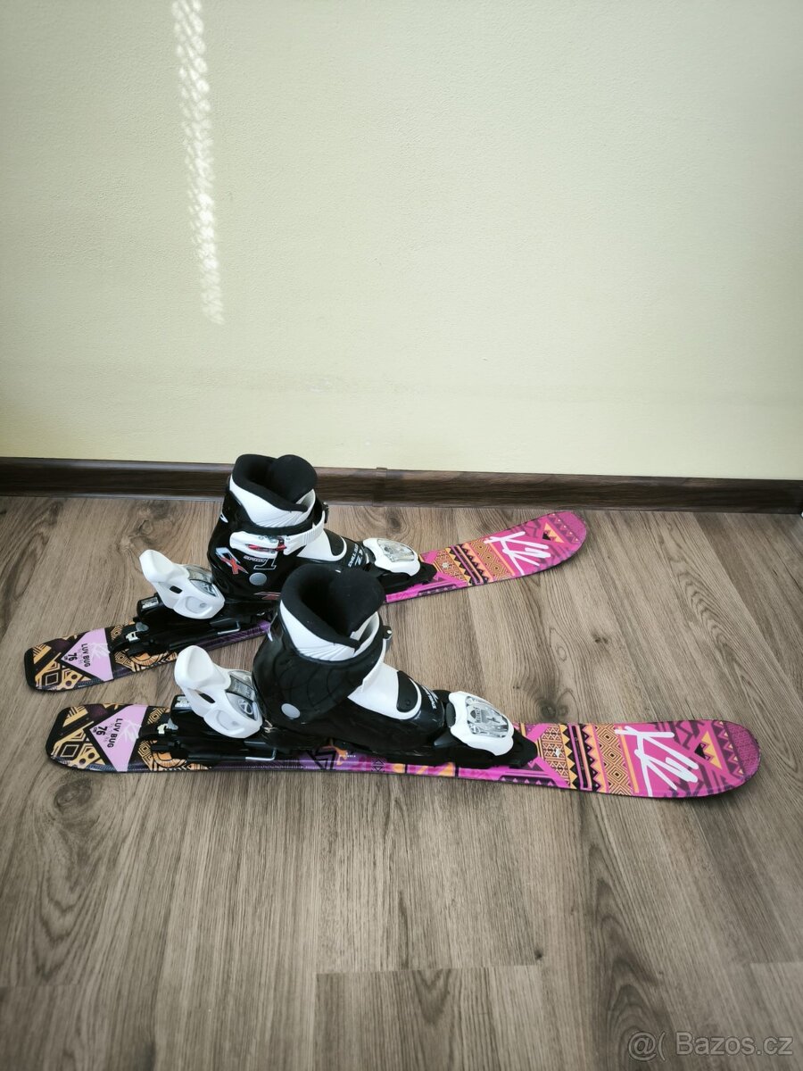 Prodám dětské lyže K2 76 s botami