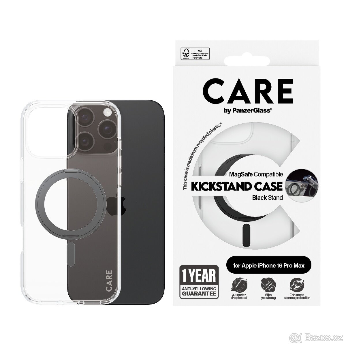 PanzerGlass CARE kryt Apple iPhone 16 Pro MagSafe KickStand