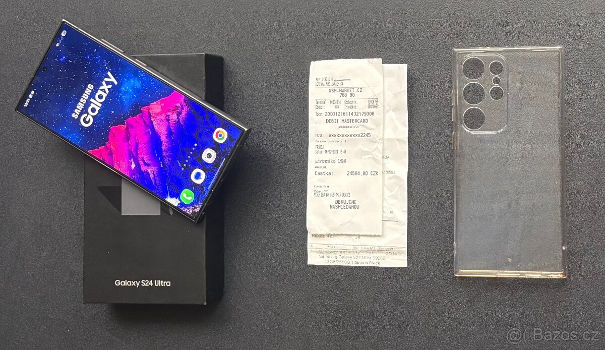 Samsung Galaxy S24 Ultra / 256GB / V záruce do 12/2026.