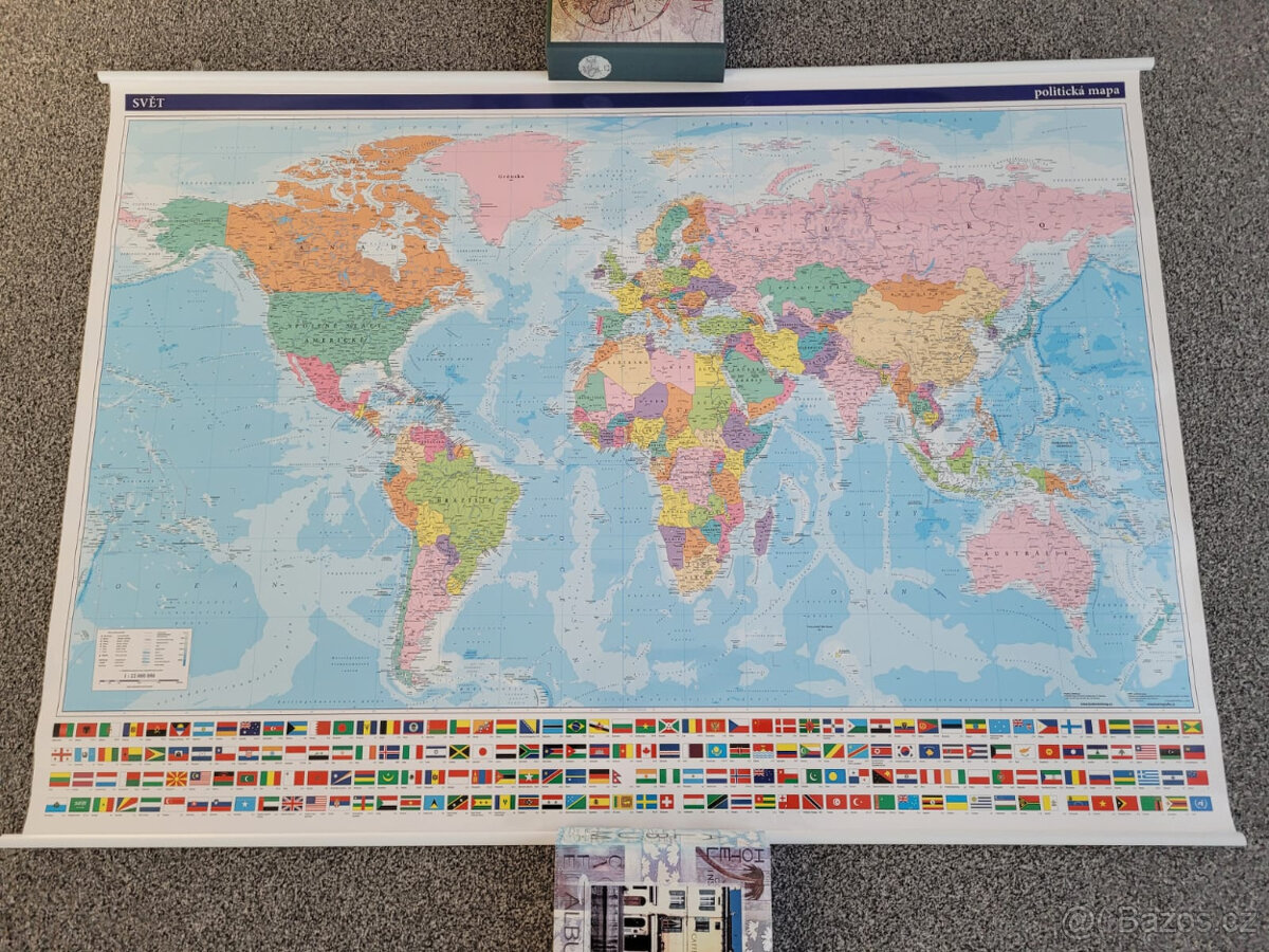 Politická nástěnná mapa světa 134 x 95 cm