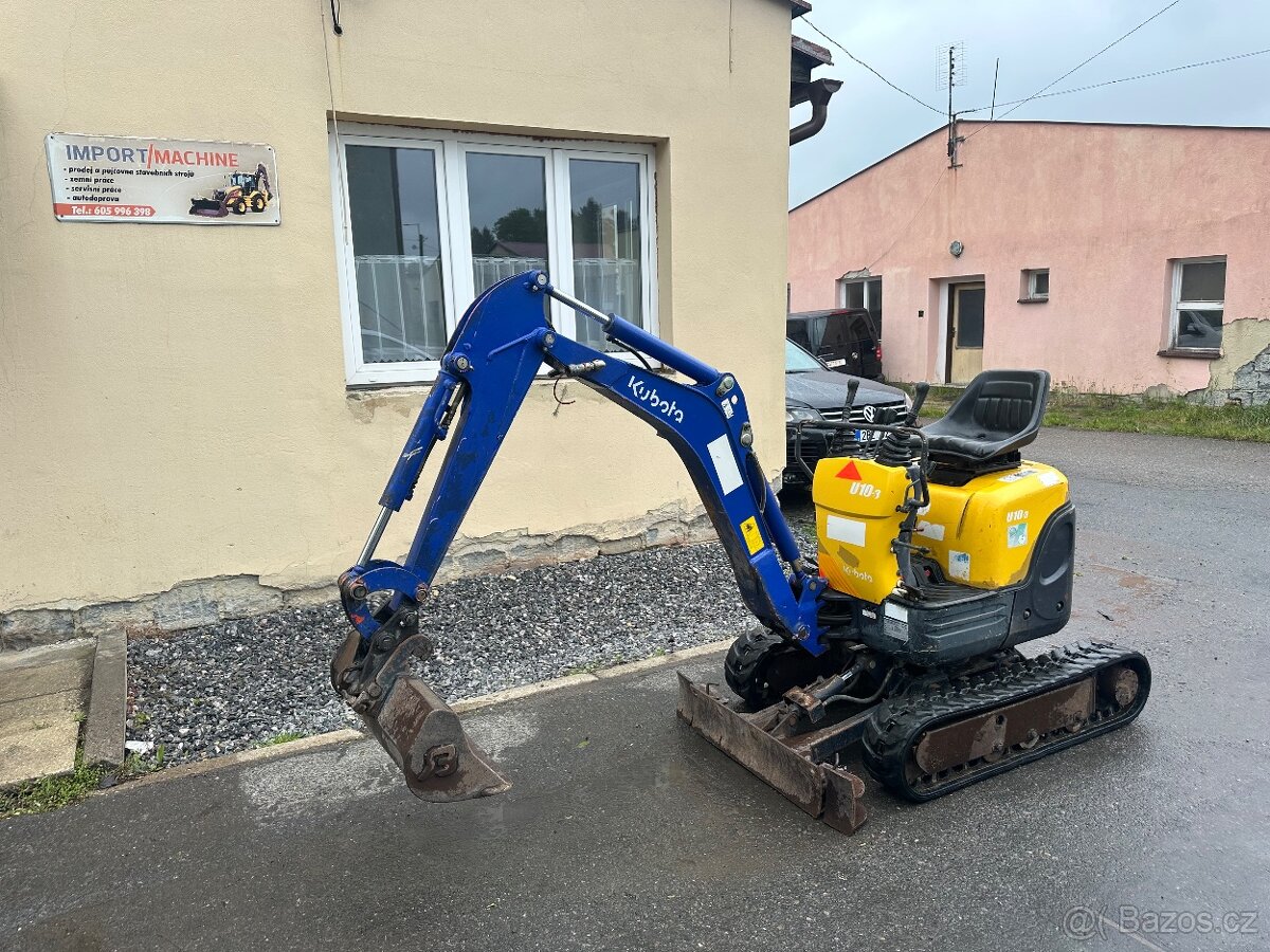 Minibagr Kubota U10-3,2007, 1120kg