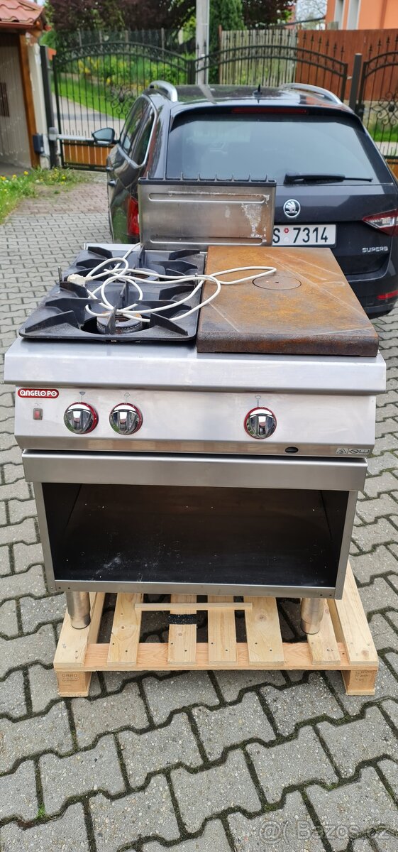 Plynový sporák dvouplotna + tál Angelopo