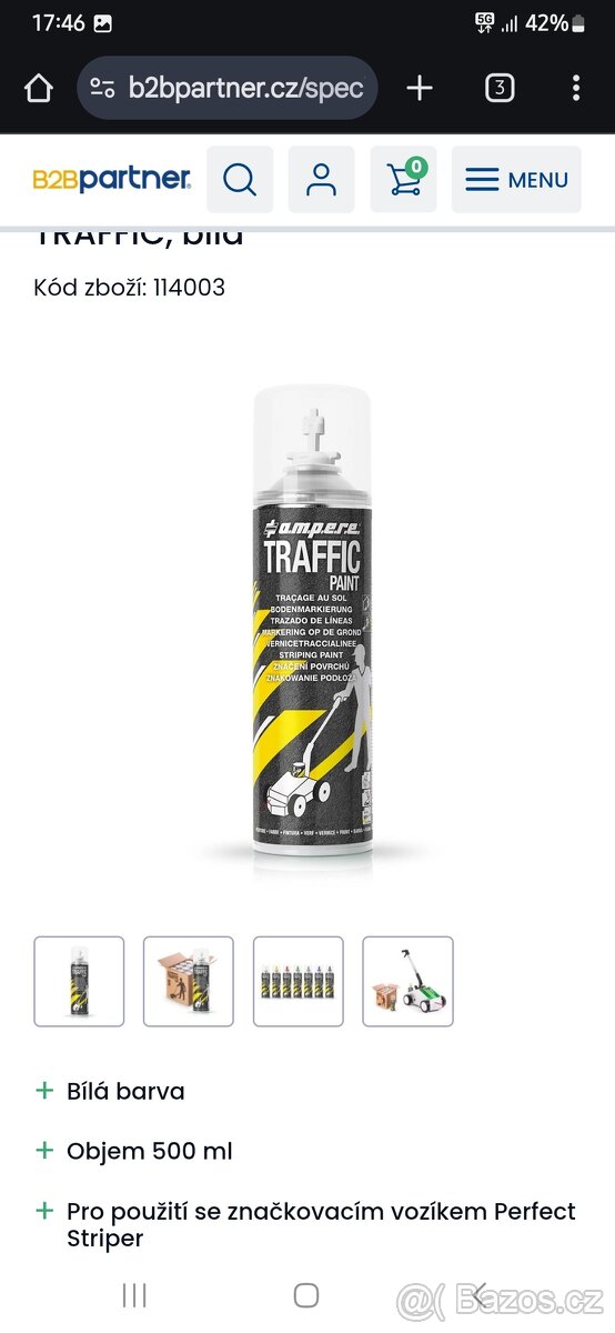 Značkovací sprej  bily