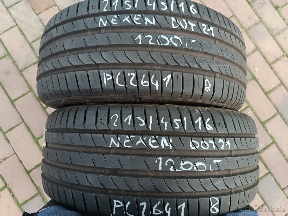 215/45/16 letní 2 kusy