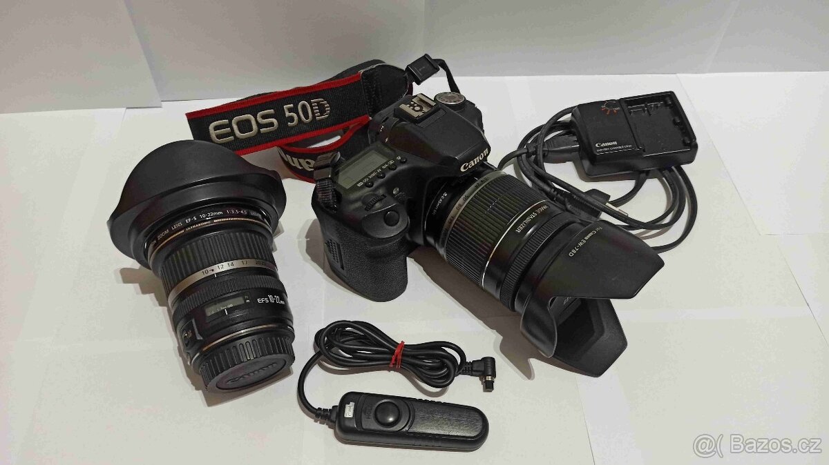 Canon EOS 50D + EF-S 10-22mm + EF-S 18-200mm i jednotlivě