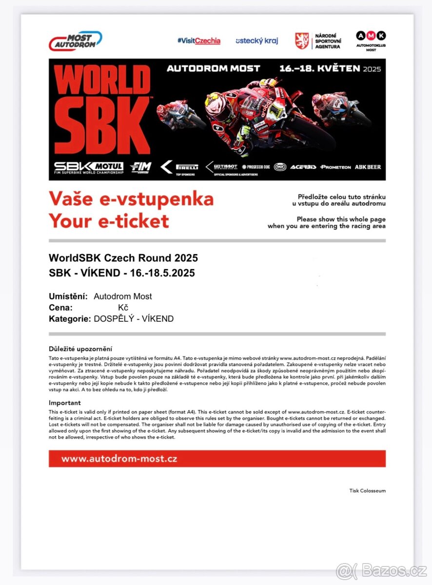 WSBK Most - celý víkend