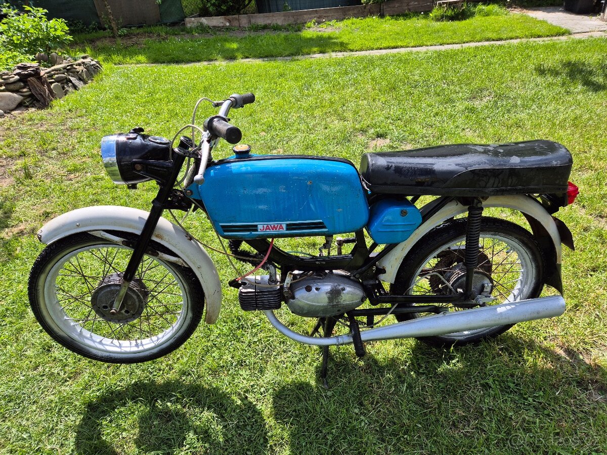 Jawa 23 Mustang bez TP, modrý původní 6.