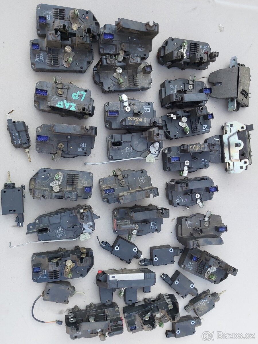 Opel Corsa, Astra, Vectra, Zafira zámky dveří s centrálem