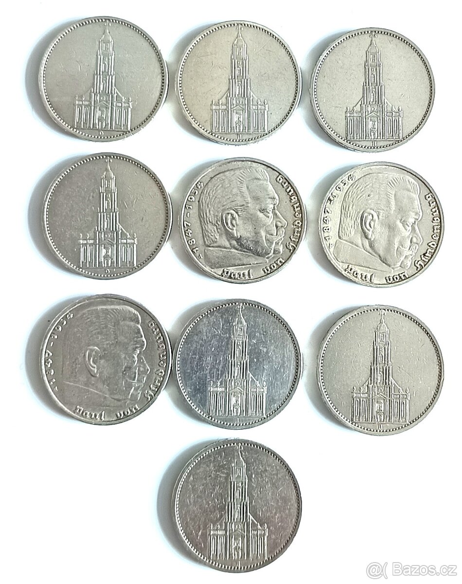5 Marek (5 DM) - Německo - 10 kusů