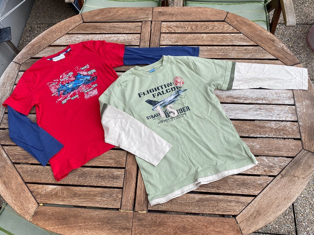 Trička dlouhý rukáv, vel, 140