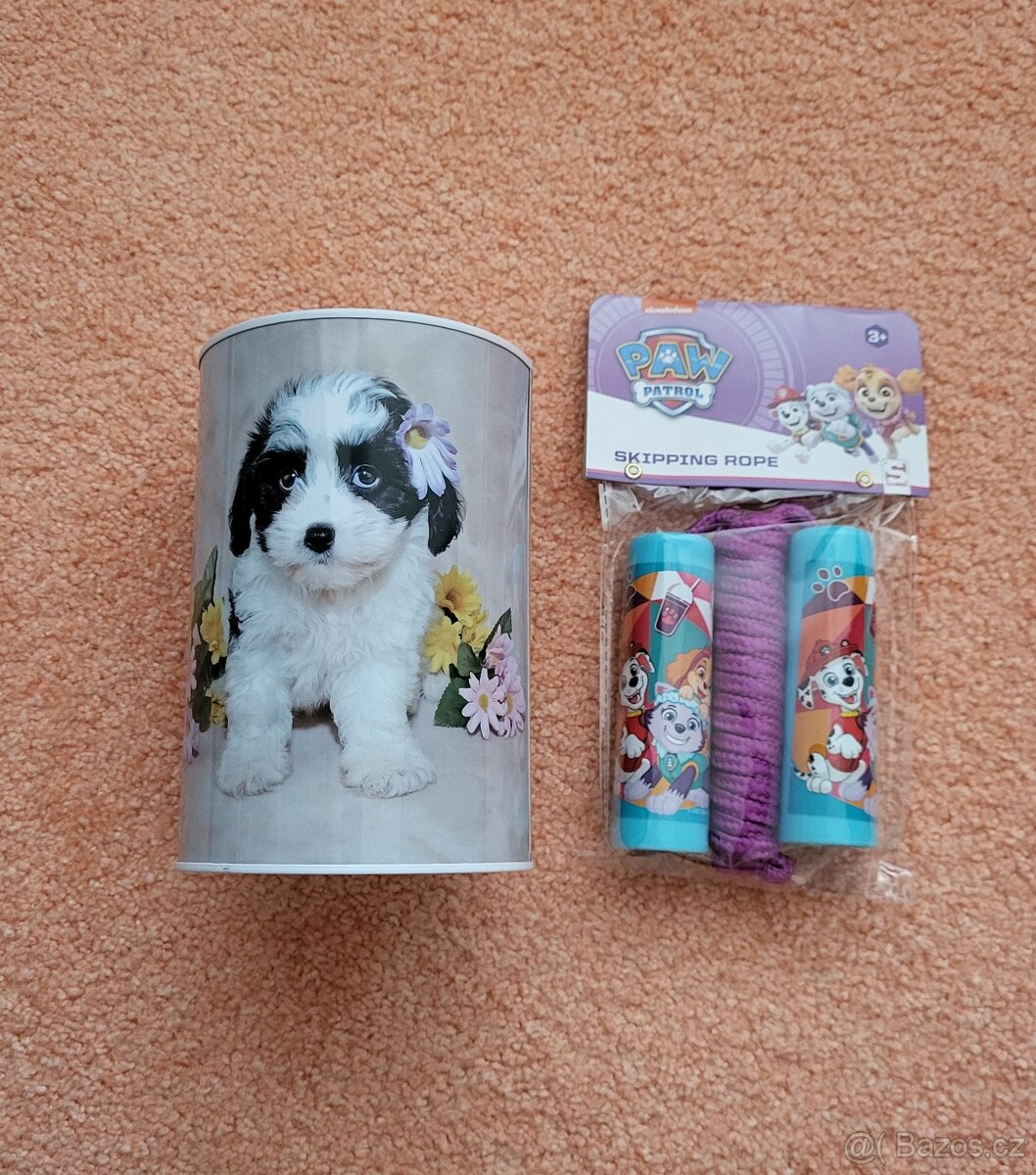 Pokladnička s pejskem + švihadlo Tlapková Patrola