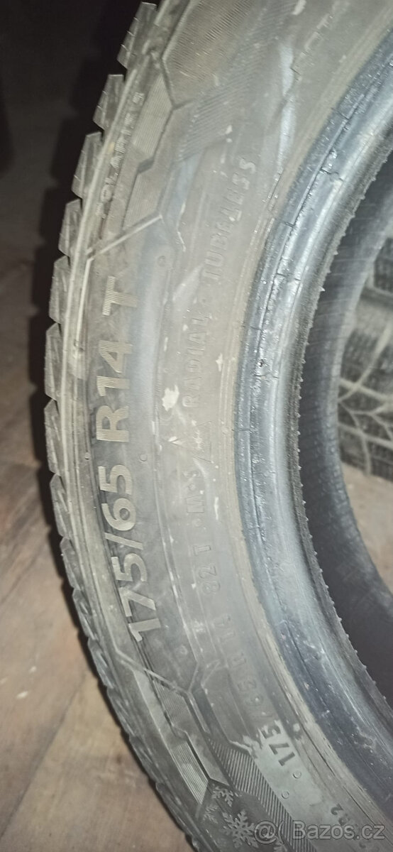 Zimní pneu 175/65 R14 Barum polaris 5 vzorek 5-6mm, 2 kusy