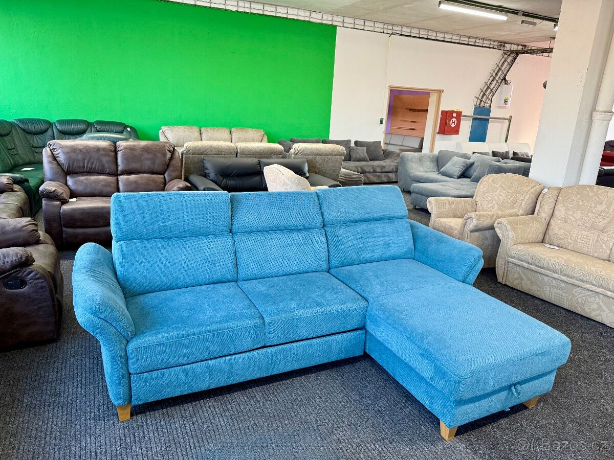 Sedací souprava rohová - rozkládací - NEPOUŽITÁ