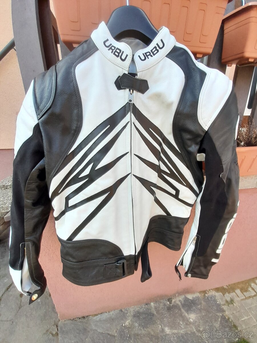 kožená moto bunda -M