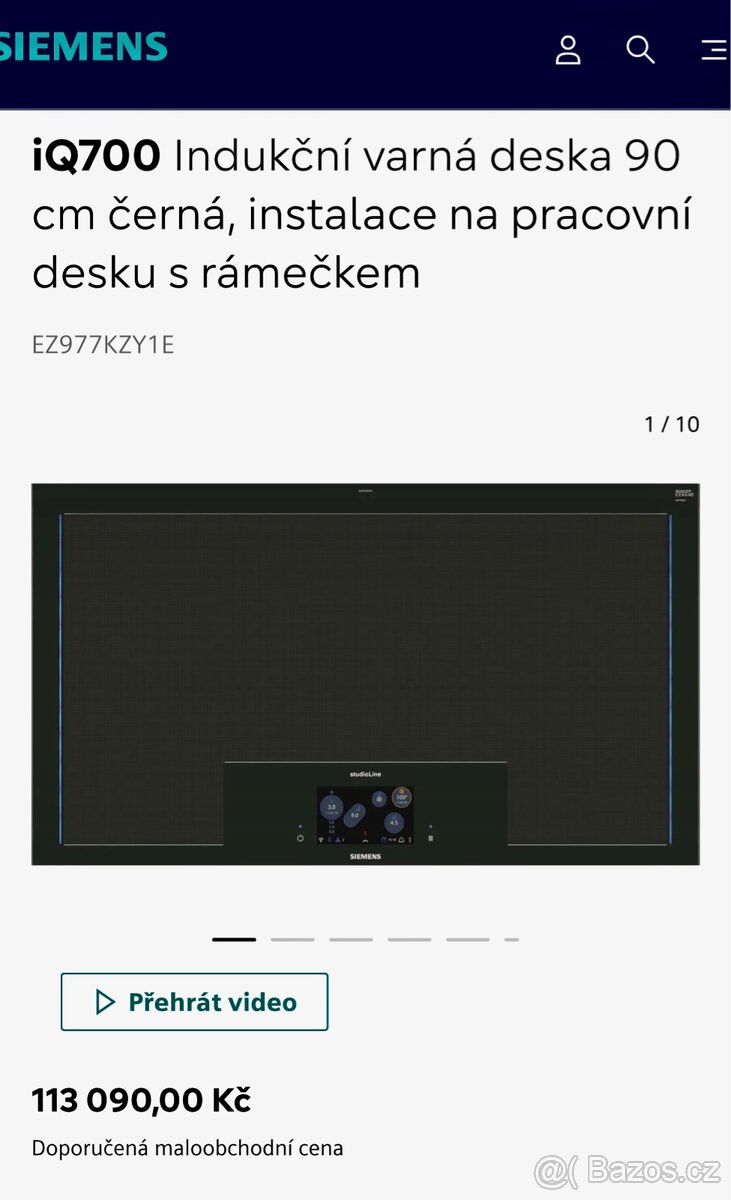 Nová Ind deska FREEINDUCTION SIEMENS STUDIO LINE IQ700
