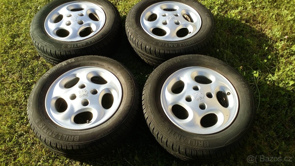14 alu kola Peugeot 206 207, 306, 307, letní pneu