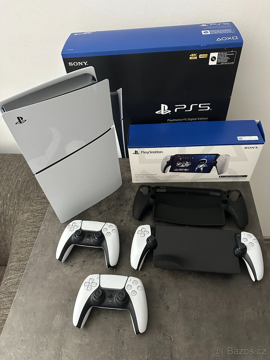 PS5 Slim Digi + PS Portal + 2x ovladač