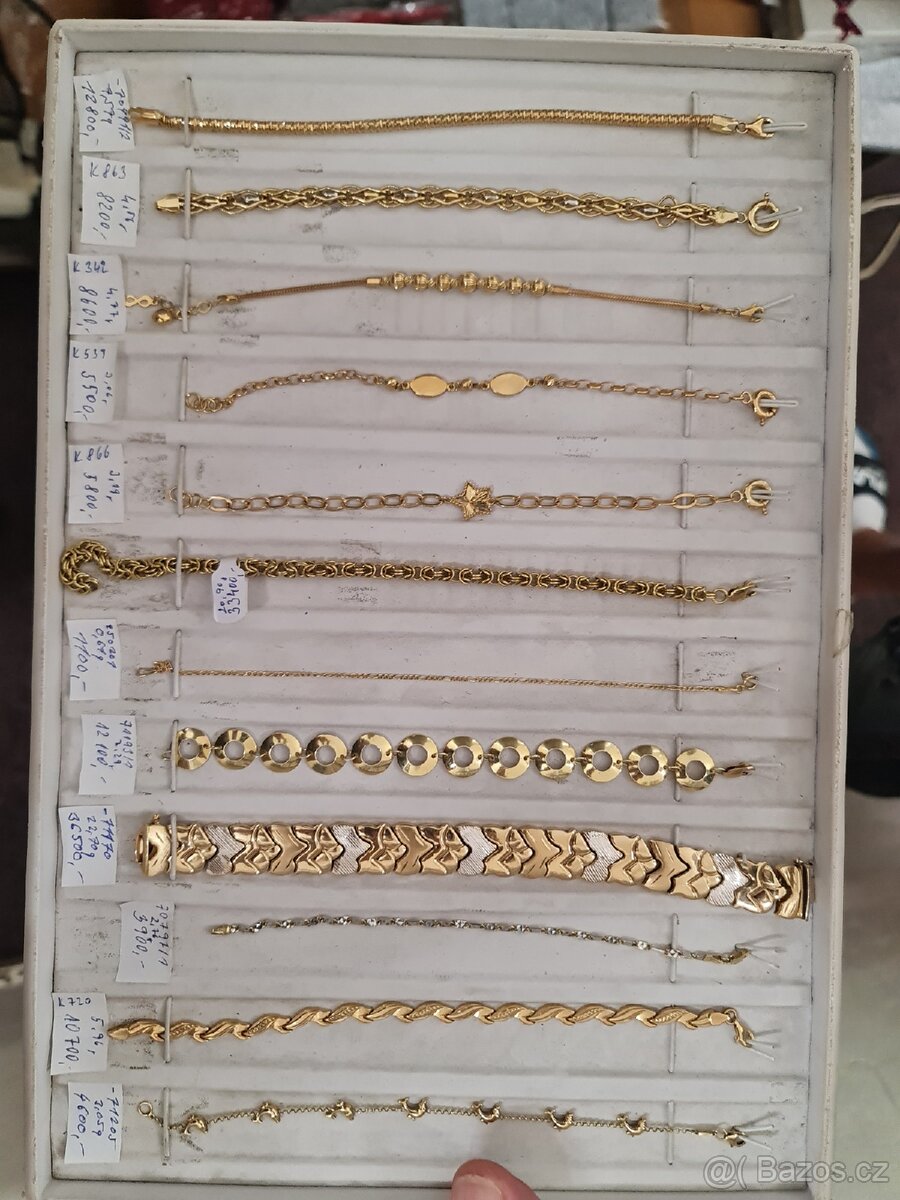 Zlaté náramky 14K Český státní punc