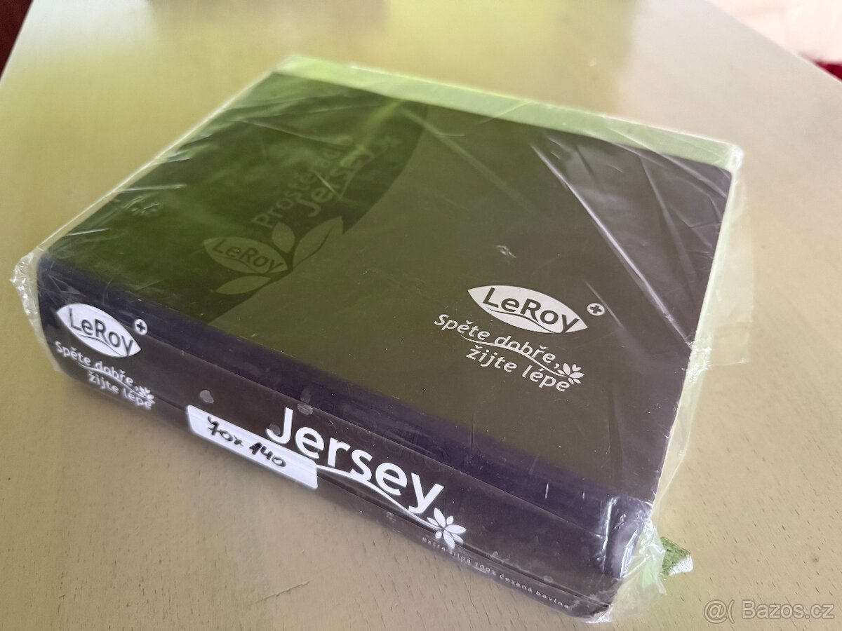 Prostěradlo Jersey BA 70x140 pistáciová 100% bavlna LeRoy
