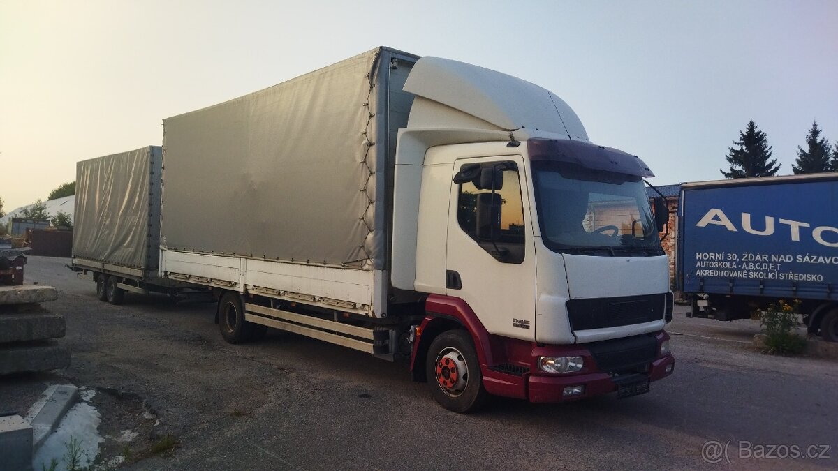DAF LF 45.170 shrnovačka 15 pal. + Vlek Agados Dona DPH