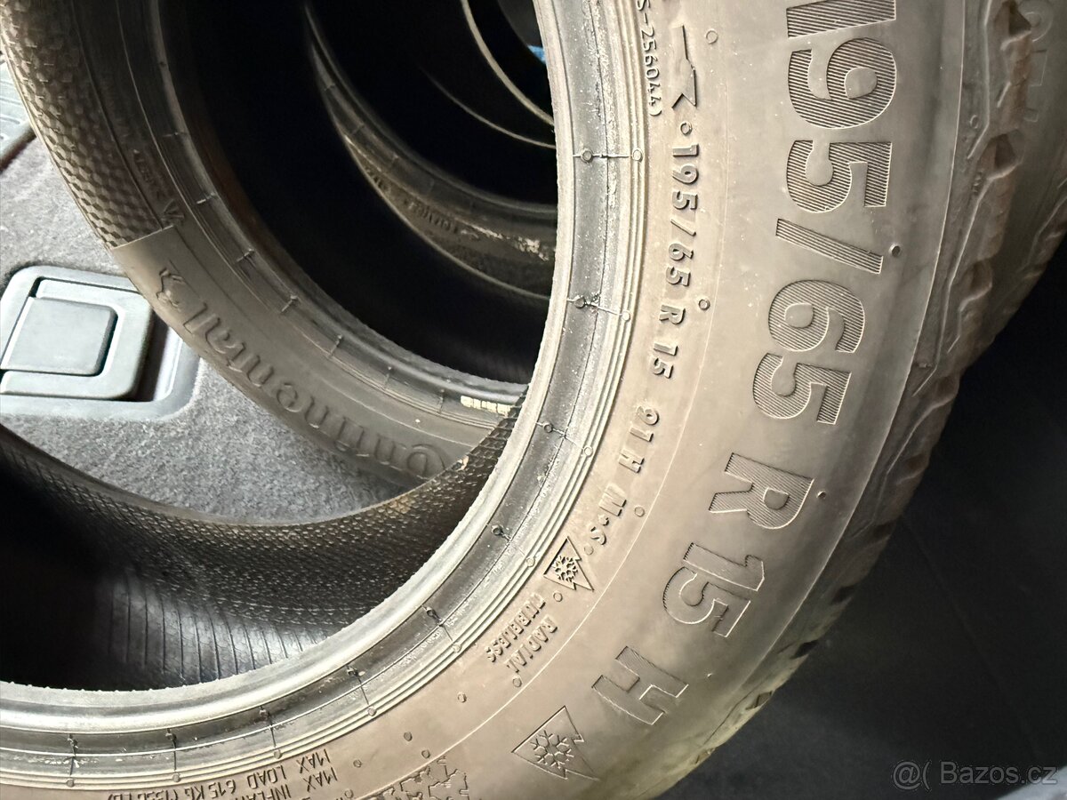Zimní pneu Continental 195/65 R15   4x7,5mm vzorek
