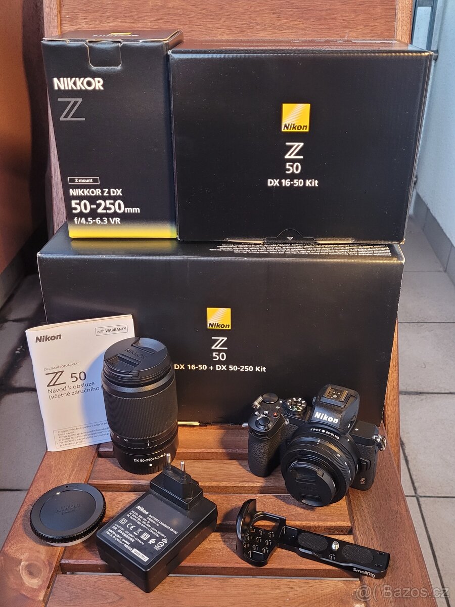 Nikon Z50 + 16-50mm + 50-250mm + příslušenství