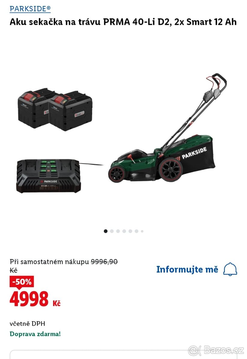 Parkside aku sekačka s bateriemi a nabíječkou