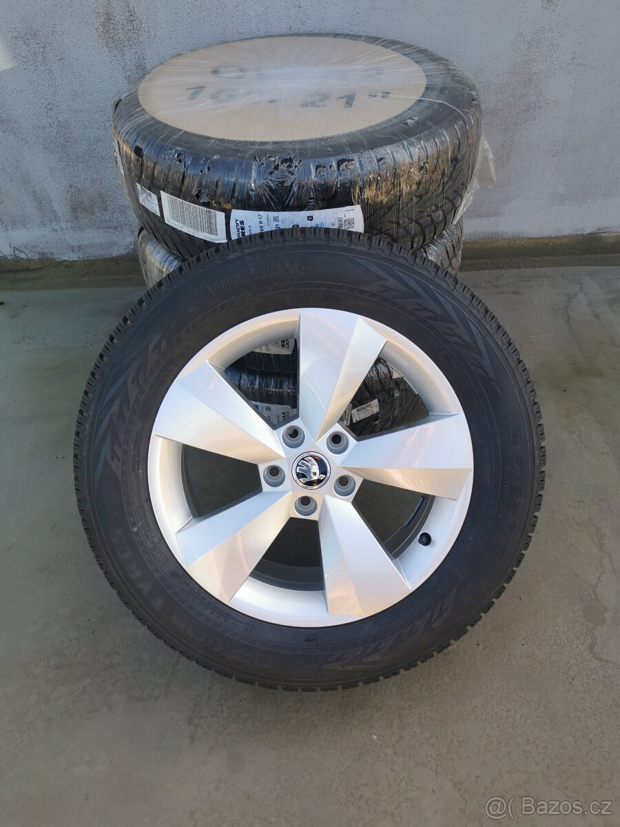 215/65/17 alu kola 6,5x17 5x112 ET38 zimní KODIAQ