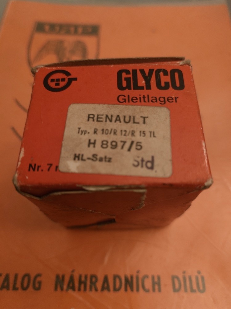 Renault 10, 12, 15 TL - nové ložiska klikového hřídele