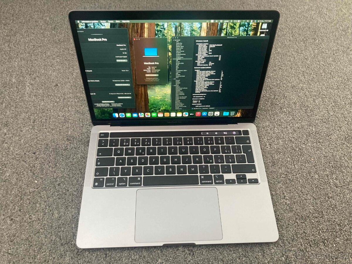 MacBook Pro 13 palců Apple M1 chip 16GB RAM 512 ssd