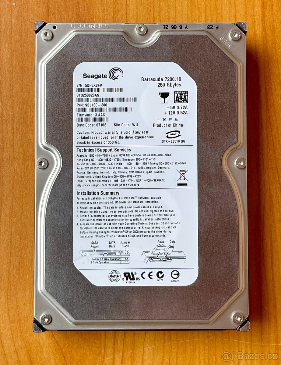 HDD 250 GB Seagate 1