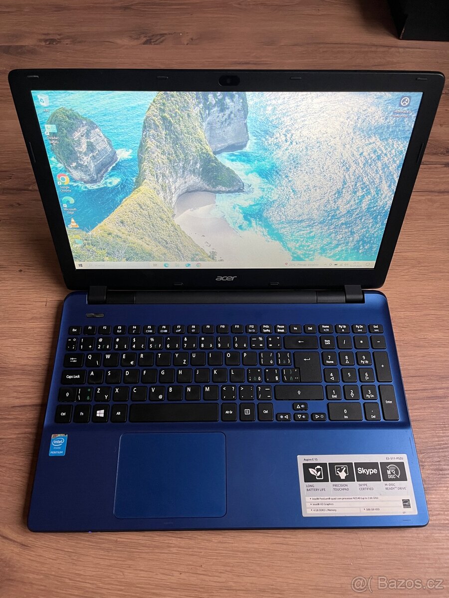 Notebook Acer Aspire E5-511-P5ZU modrý
