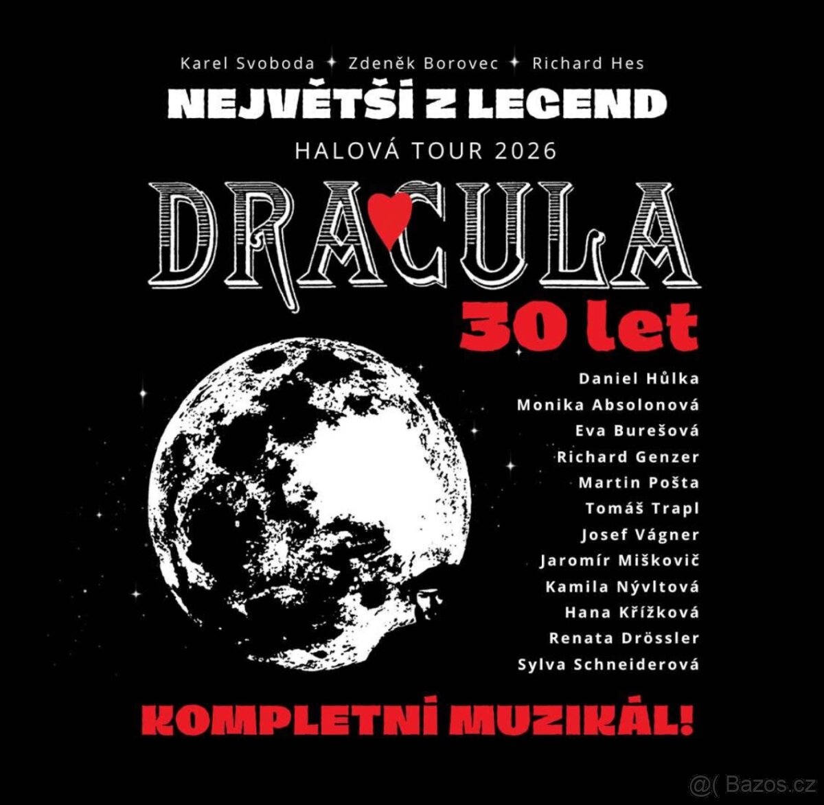 Prodám 1 VIP lístek na DRACULA / 19. 6. 2025 20:00 / Ostrava