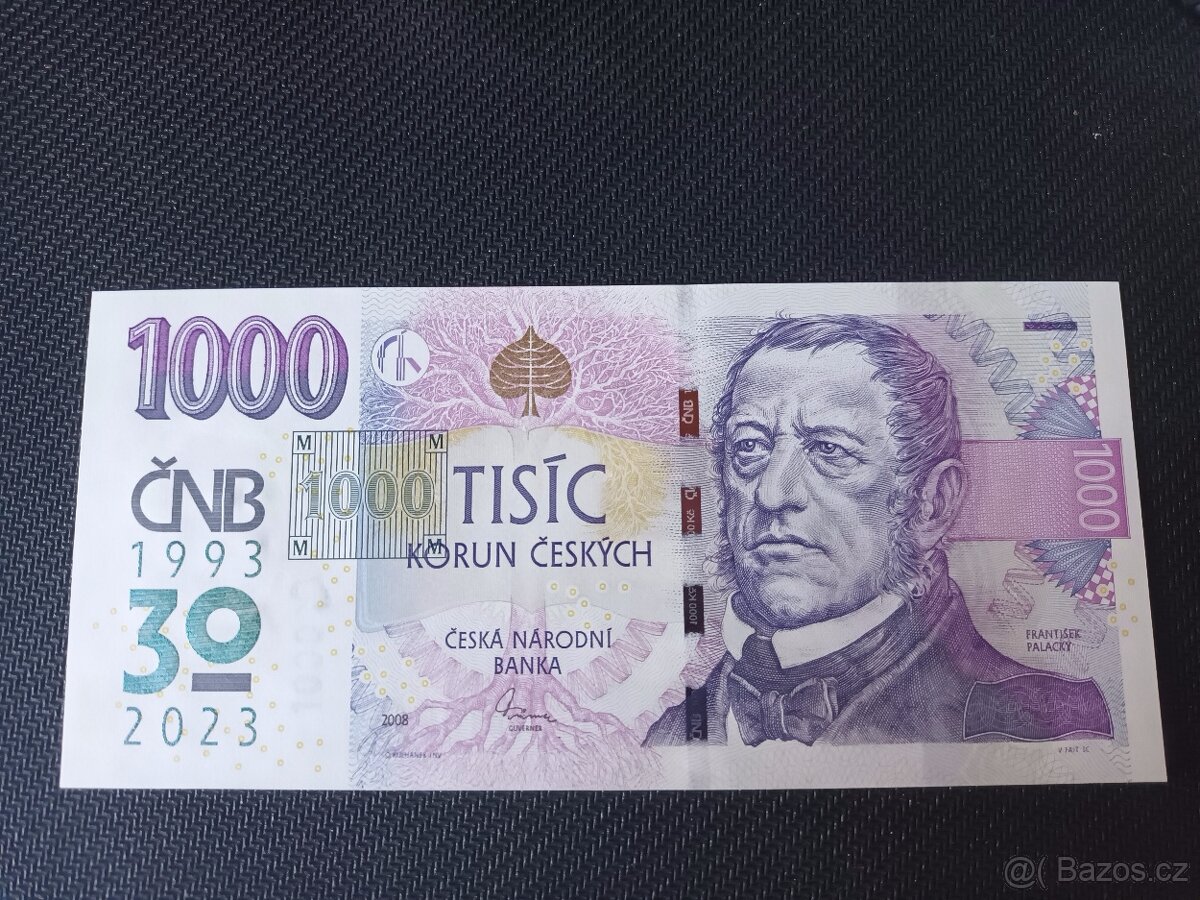 1000Kč Bankovka s přítiskem ČNB R94