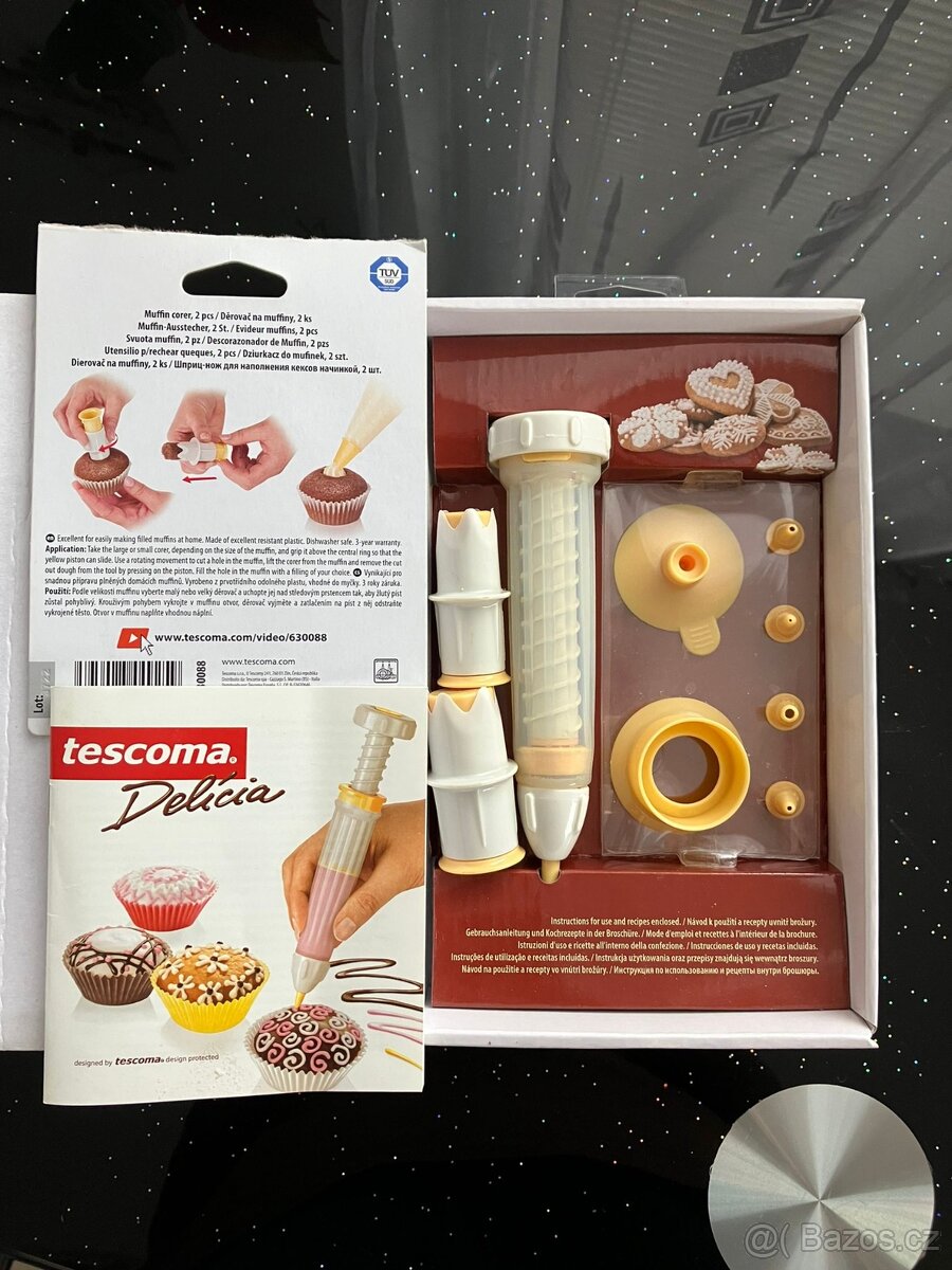 Tescoma Delícia cukrářská zdobící tužka + plnítko mafinů