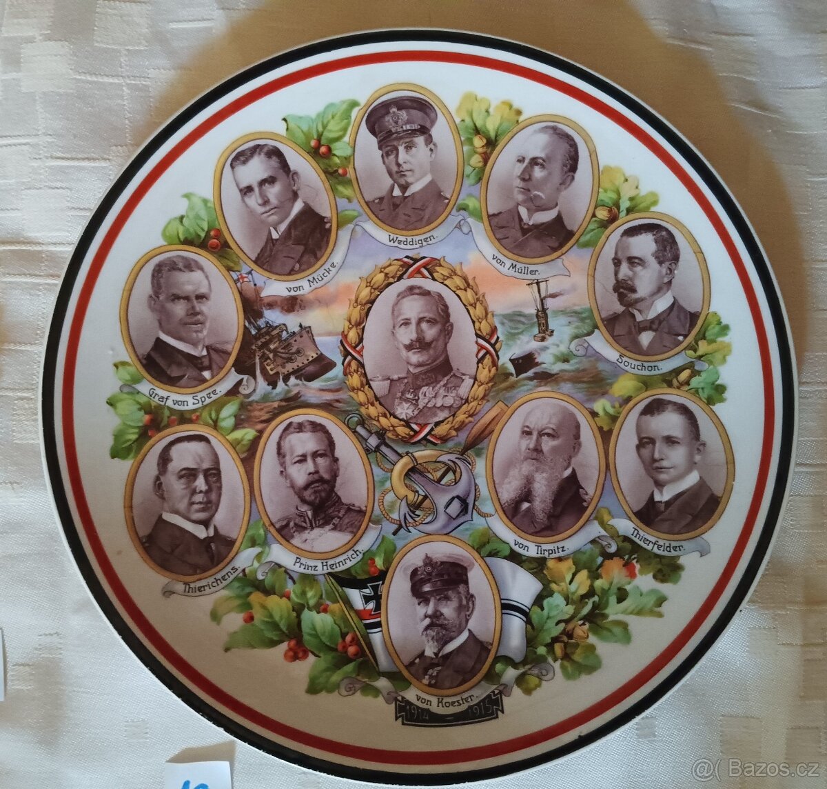 Porcelánové šálky a talíře  - Franz Josef, Rakousko Uhersko,