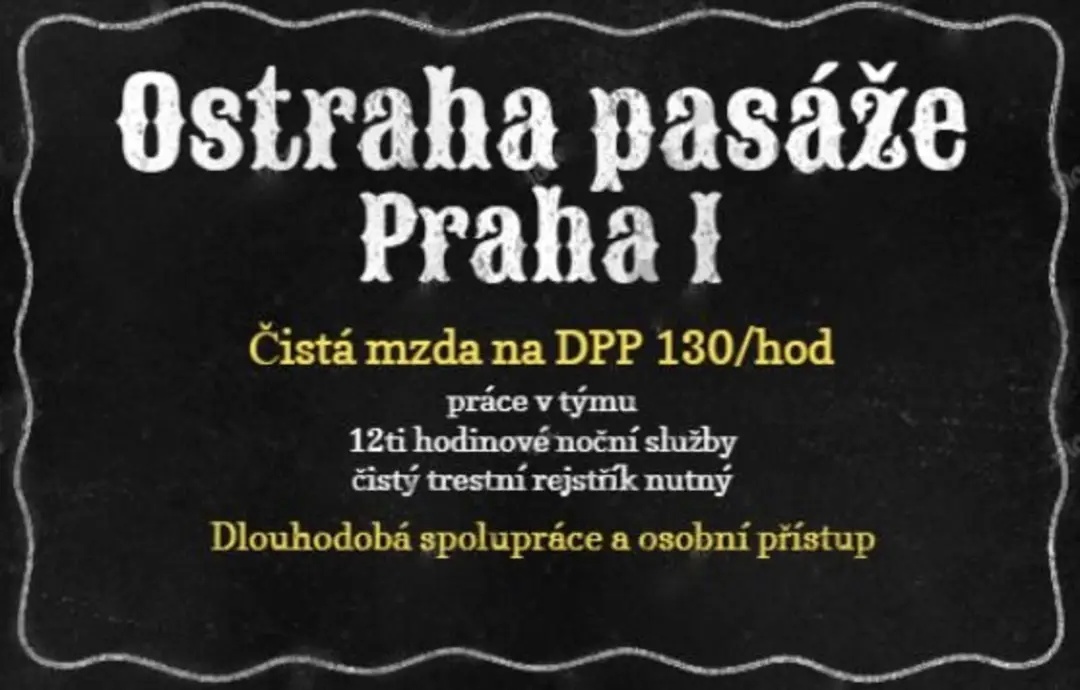Ostraha pasáže Praha centrum