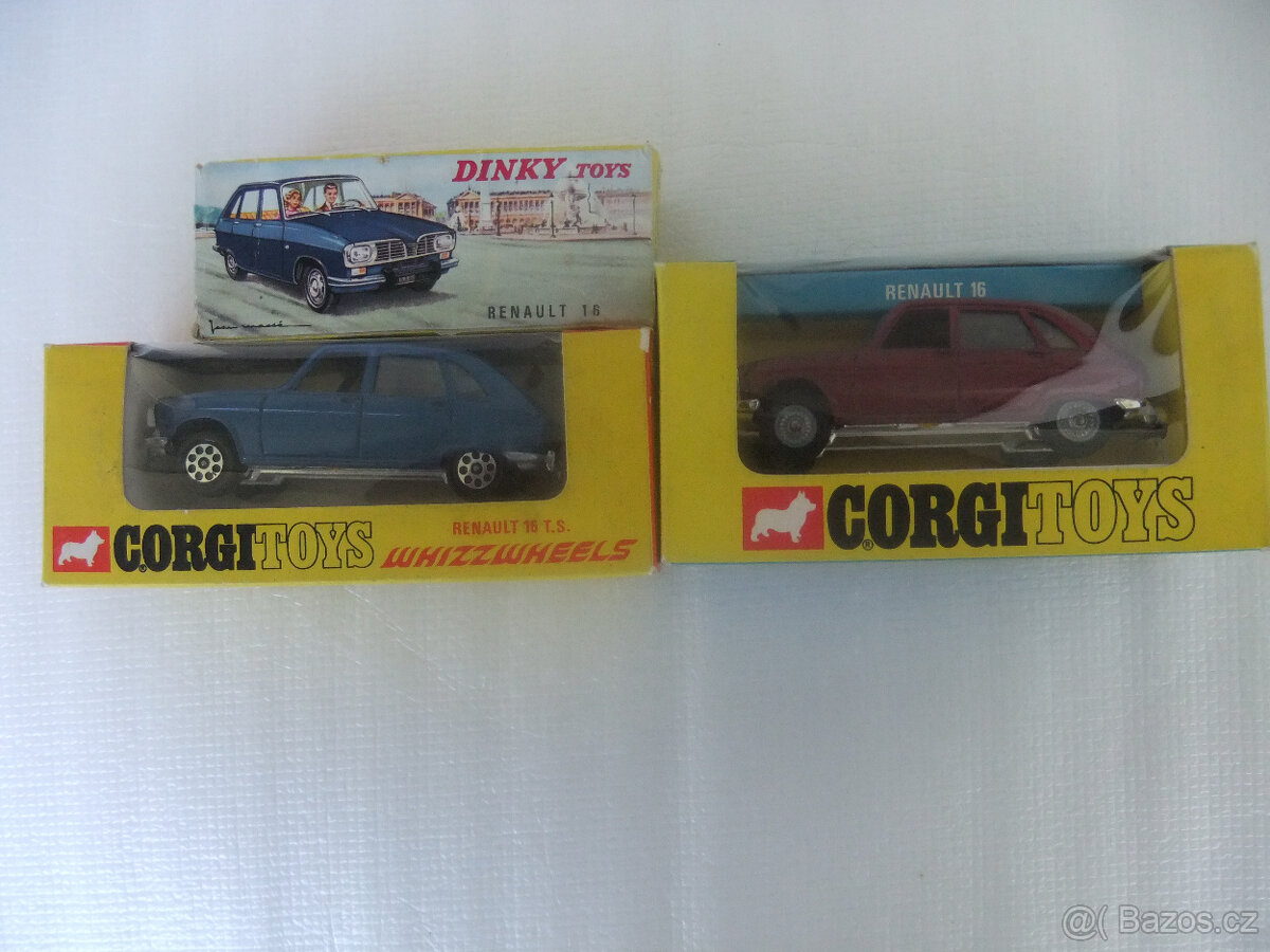 od CORGI a DINKY TOYS:RENAULT 16 v original krabickach