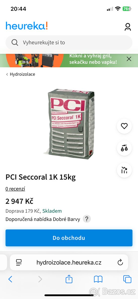 Pci secoral 1k hydroizolace
