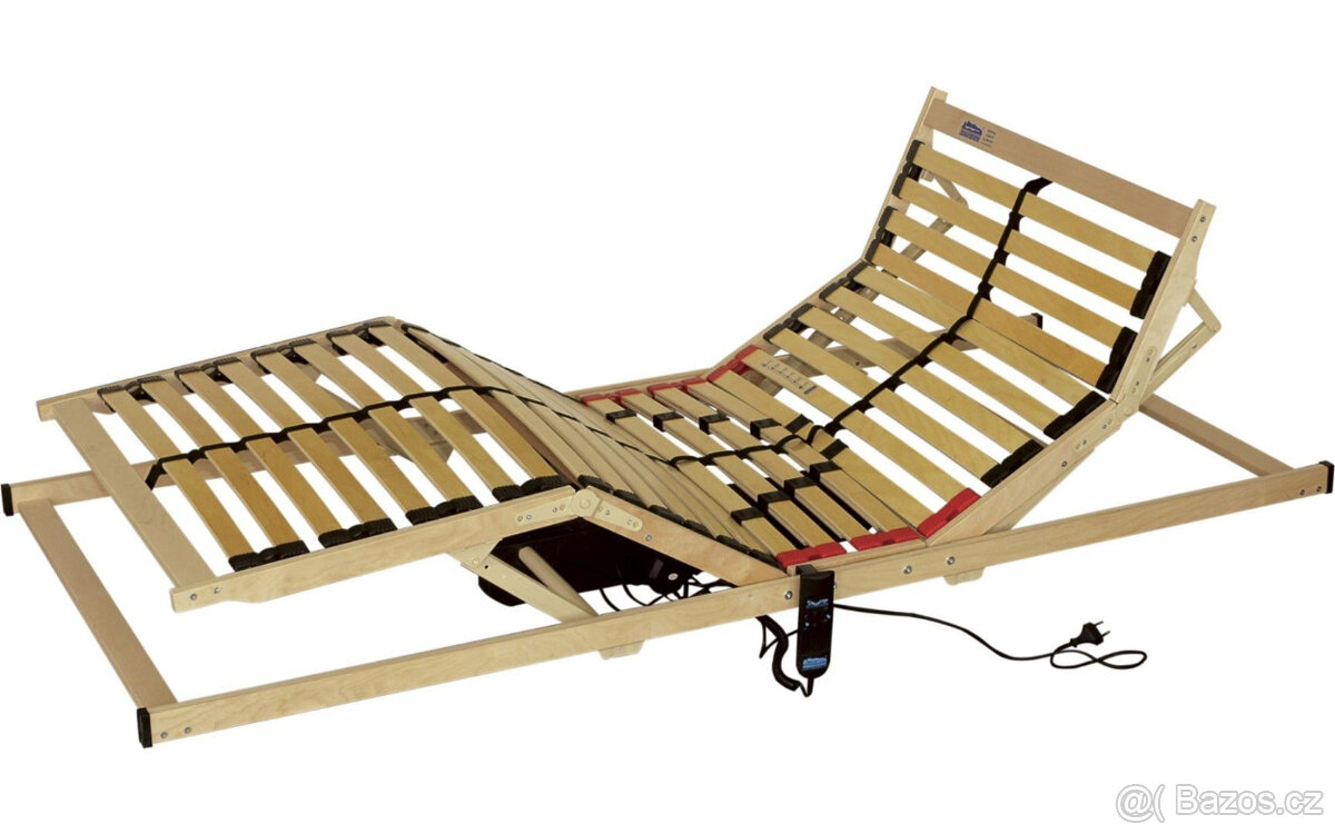 Elektrický motorový polohovací lamelový rošt 200x80 cm