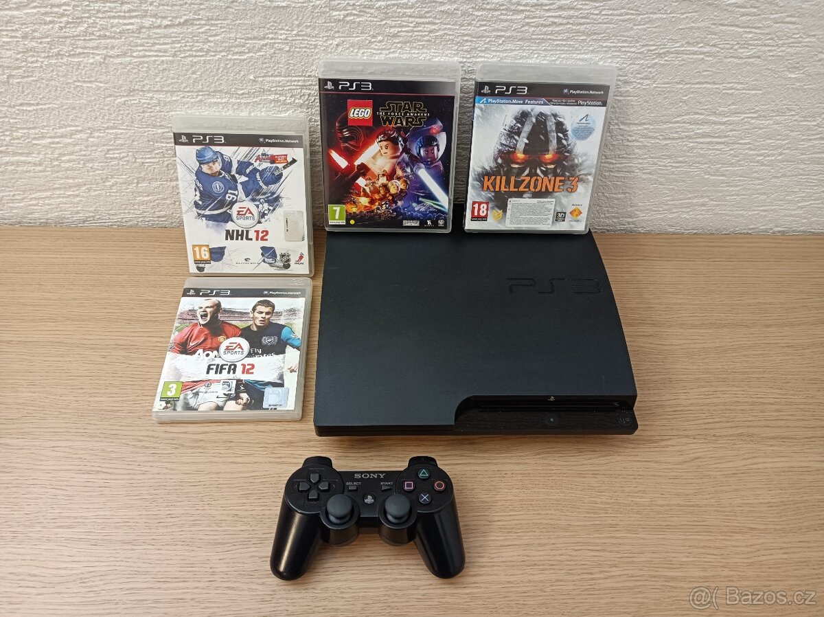 Ps3 Slim + 4 hry (320 GB)