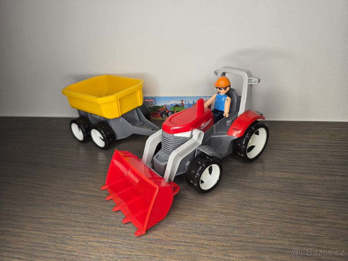 Traktor s přívěsem a figurkou, Igráček MULTIGO