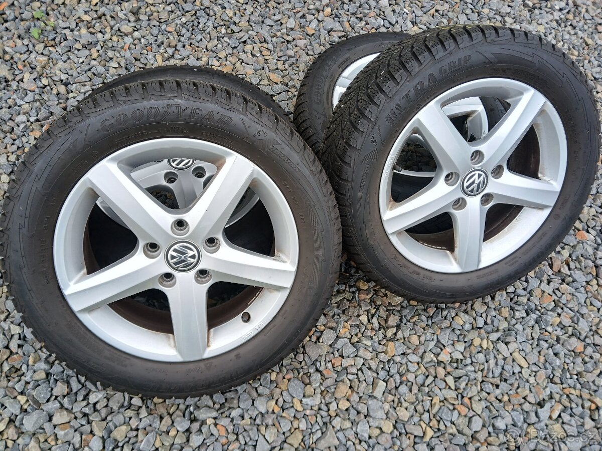 ALU kola,sada,originál VW,ASPEN,205/55 R16,5x112,9/8mm