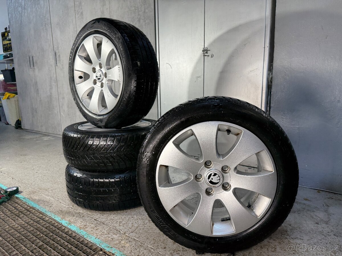 Zimní ALU sada Škoda 5x112 r16 s pneu 205/55/16